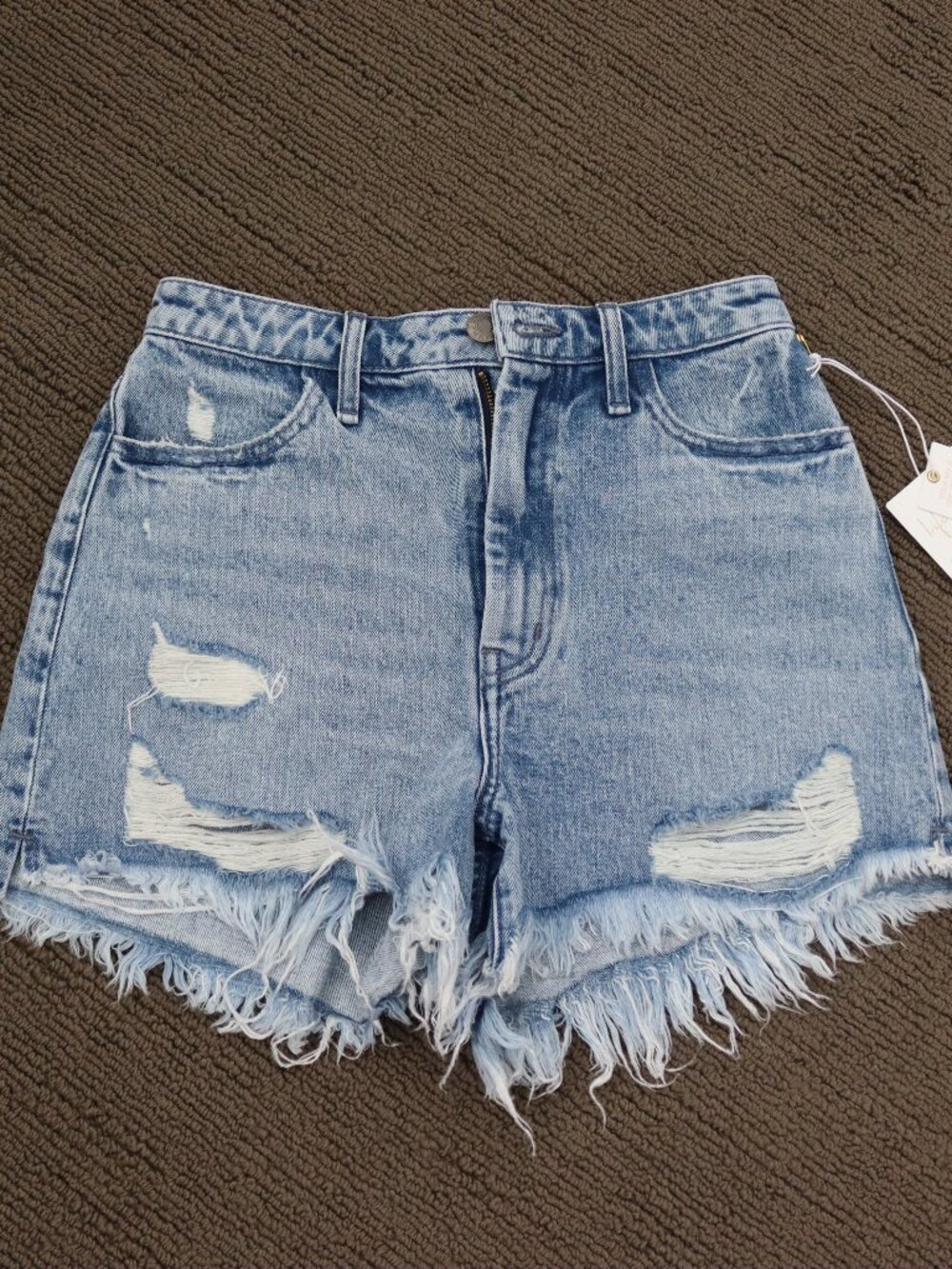 NWT Show Me Your Mumu Denim Vernon Shorts Breezy Blue 25